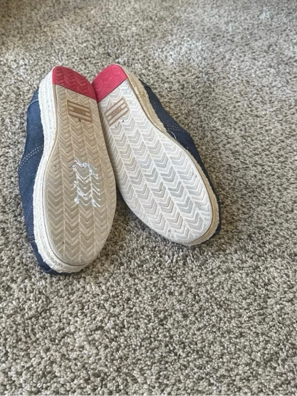 Toms Valencia Denim Blue Espadrille Slip-On